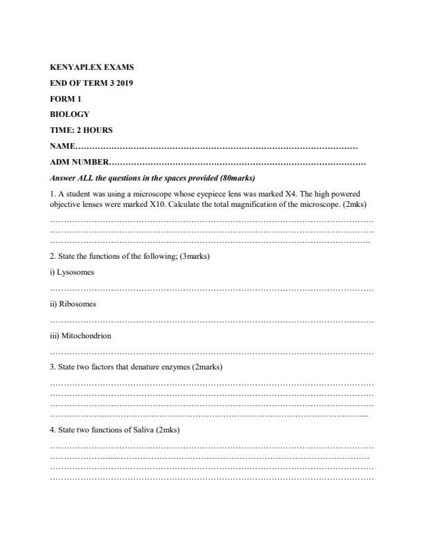 Preview page Biology-Form-1-End-of-Term-3-Examination-2019_383_0.jpg
