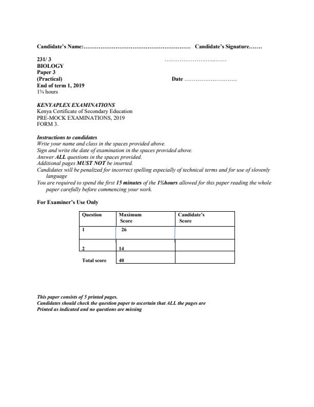 Preview page Biology-Form-3-End-of-Term-1-Paper-3-Version-2-Examination-2019_87_0.jpg