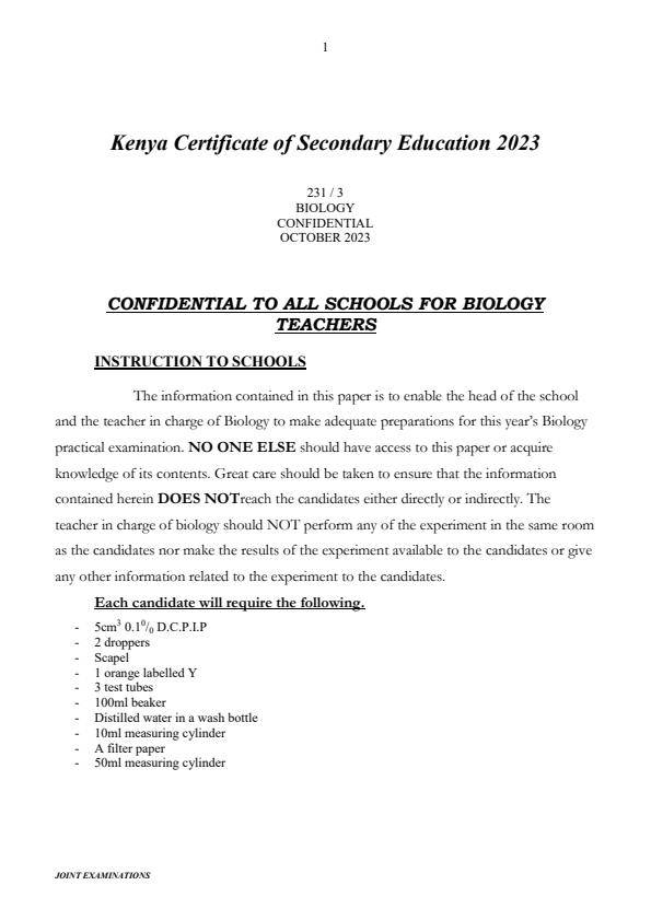 Preview page Biology-Form-3-End-of-Term-3-Paper-3-Confidential-paper-Examination-2023_1841_0.jpg