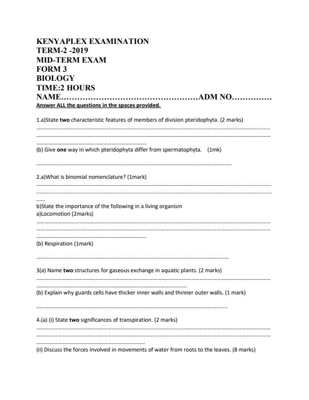 Preview page Biology-Form-3-Mid-Term-2-Examination-2019_165_0.jpg