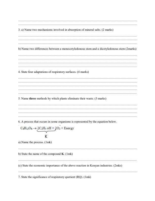 Preview page Biology-Form-3-Term-1-Opener-Examination-2020_450_1.jpg
