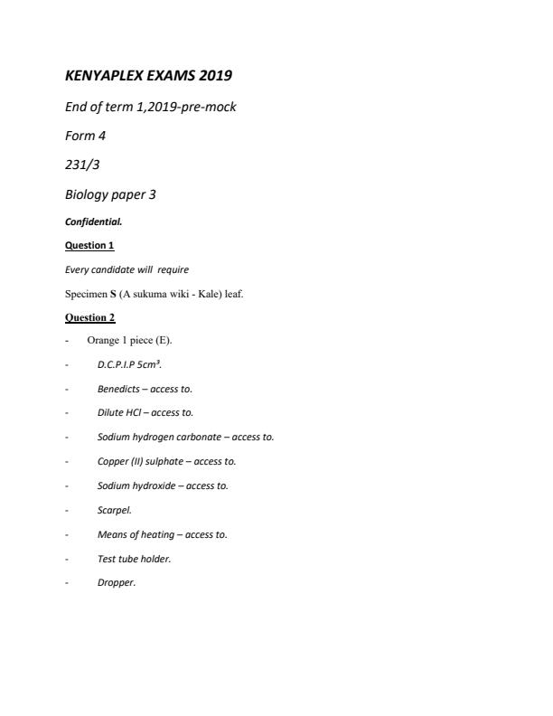 Preview page Biology-Form-4-End-of-Term-1-Paper-3-Confidential-paper-Examination-2019_94_0.jpg