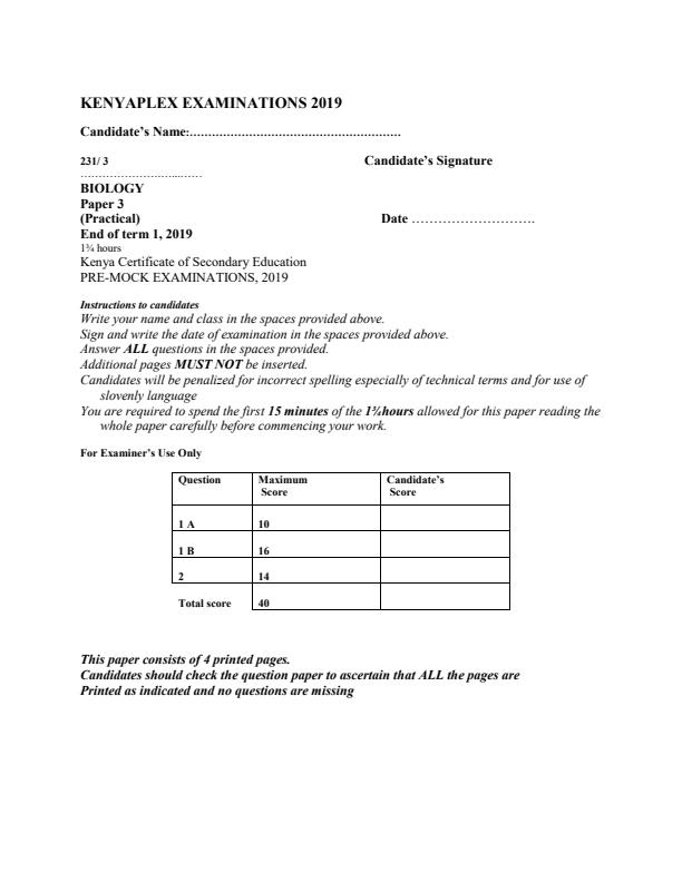 Preview page Biology-Form-4-End-of-Term-1-Paper-3-Examination-2019_81_0.jpg