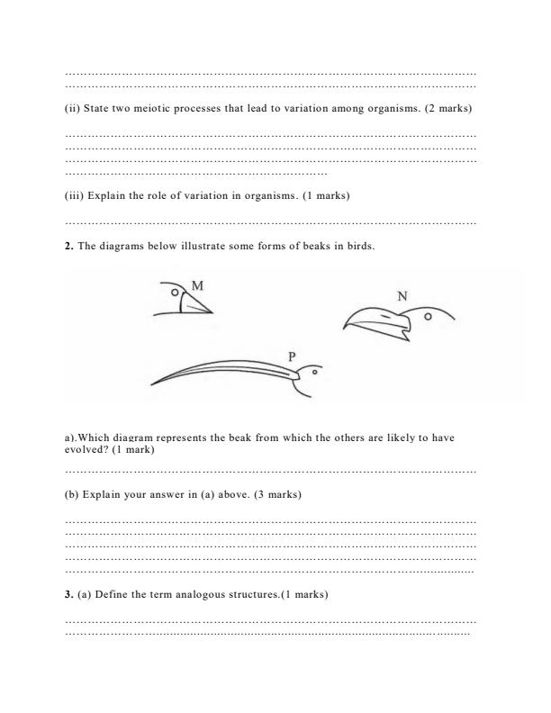 Preview page Biology-Form-4-Term-3-Opener-Examination_274_1.jpg