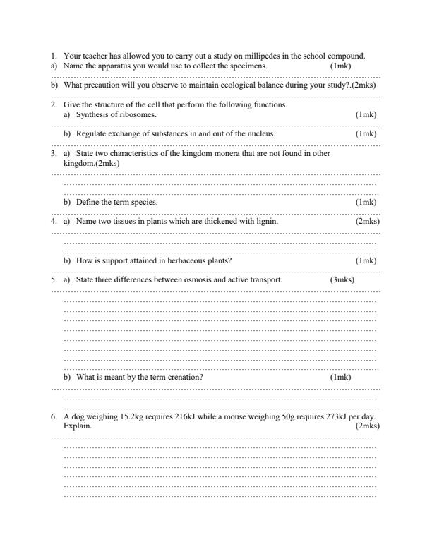 Preview page Biology-Paper-1-Form-3-End-of-Term-1-Examination-2020_648_1.jpg