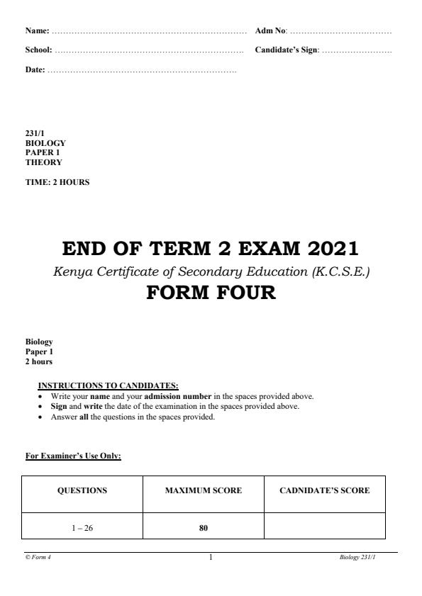 Preview page Biology-Paper-1-Form-4-End-of-Term-2-Exams-2021_961_0.jpg