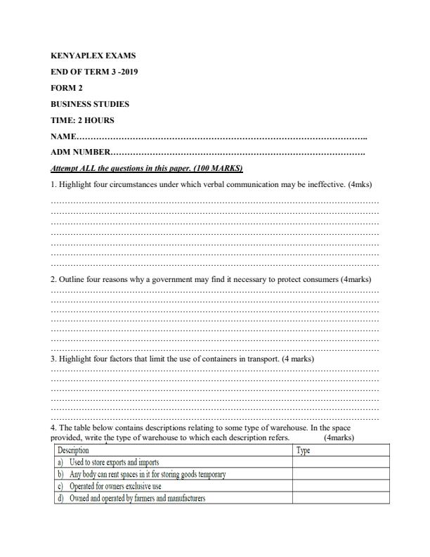 Preview page Business-Studies-Form-2-End-of-Term-3-Examination-2019_394_0.jpg
