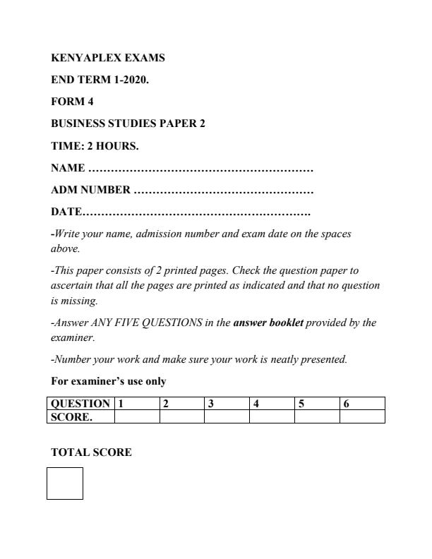 Preview page Business-Studies-Paper-2-Form-4-End-of-Term-1-Examination-2020_620_0.jpg