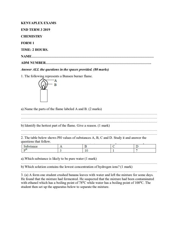 Preview page Chemistry-Form-1-End-of-Term-3-Examination-2019_385_0.jpg