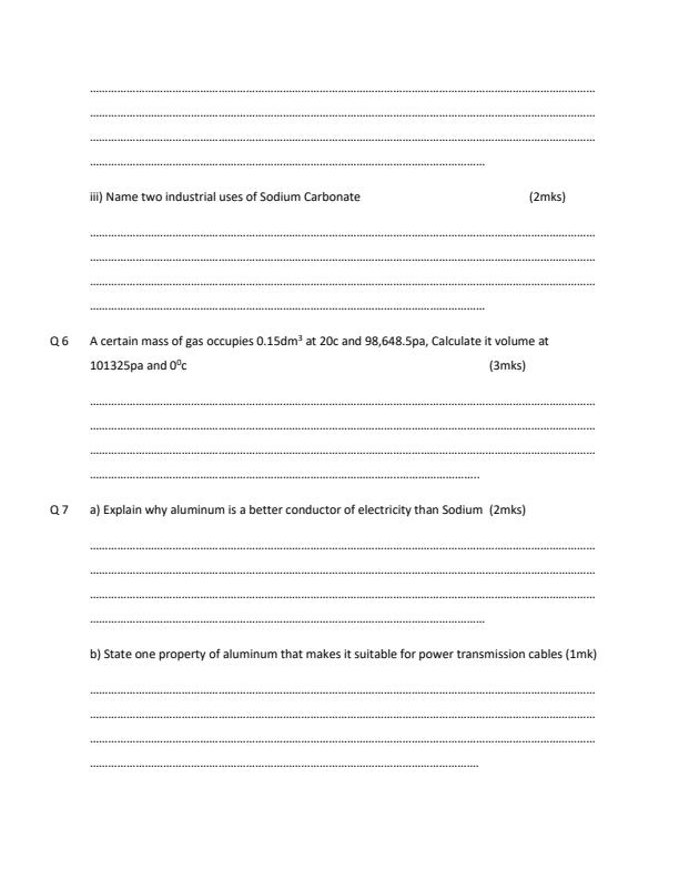 Preview page Chemistry-Form-3-End-of-Term-1-Paper-2-Examination-2019_61_2.jpg