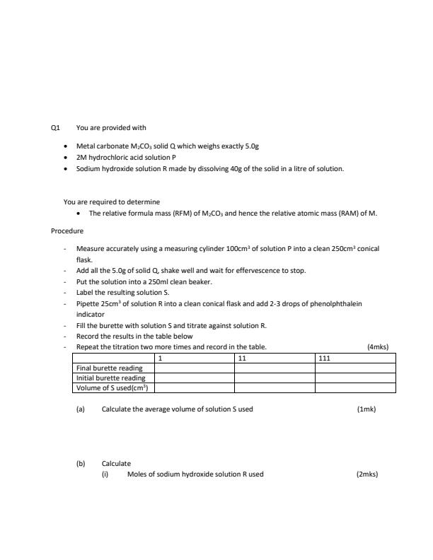 Preview page Chemistry-Form-3-End-of-Term-1-Paper-3-Examination-2019_62_1.jpg