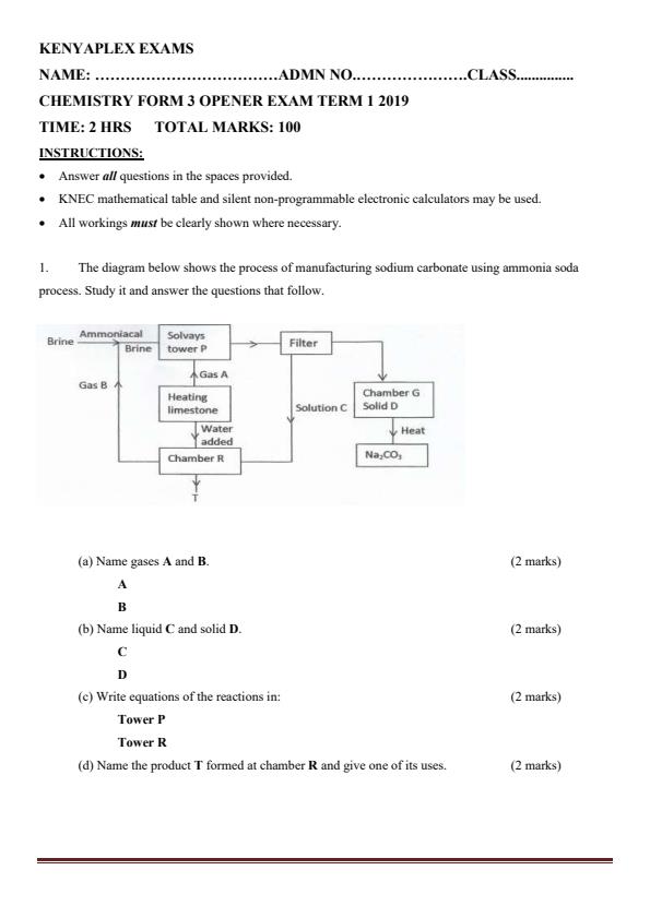 Preview page Chemistry-Form-3-Opener-Exam-Term-1-2019_21_0.jpg