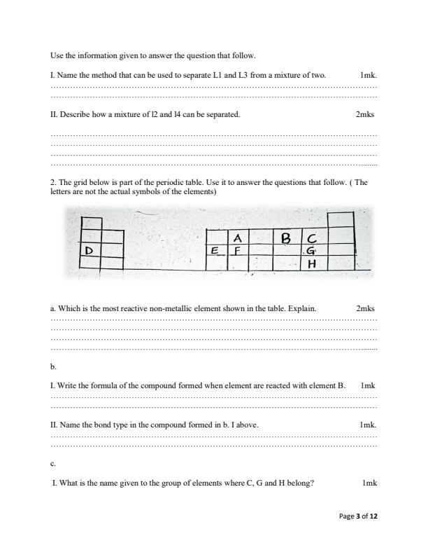 Preview page Chemistry-Form-4-End-of-Term-1-Paper-2-Examination-2019_117_2.jpg