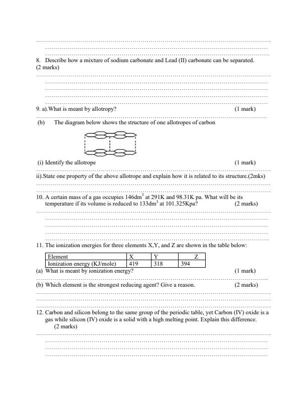 Preview page Chemistry-Paper-1-Form-3-End-of-Term-1-Examination-2020_694_2.jpg