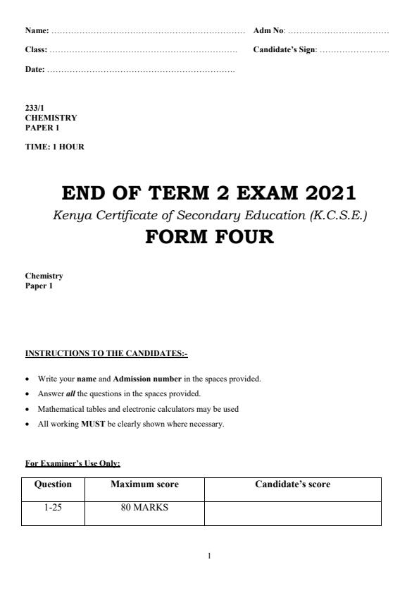 Preview page Chemistry-Paper-1-Form-4-End-of-Term-2-Examination-2021_958_0.jpg
