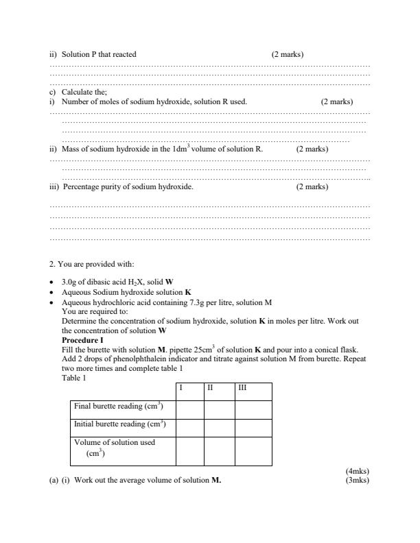Preview page Chemistry-Paper-3-Form-3-End-of-Term-1-Examination-2020_696_1.jpg