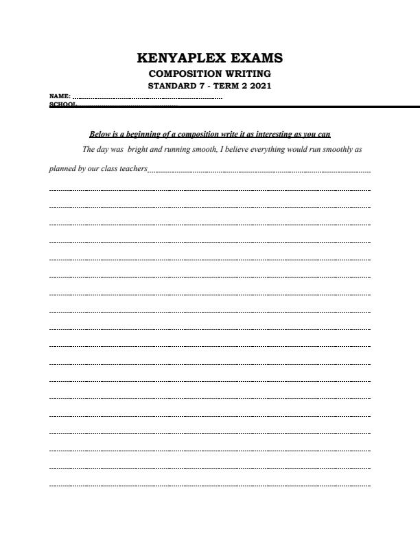 Preview page Class-7-Composition-Writing-End-of-Term-2-Exams-2021_945_0.jpg