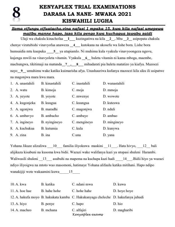 Preview page Class-8-Kiswahili-End-of-Term-2-Exams-2021_1012_0.jpg