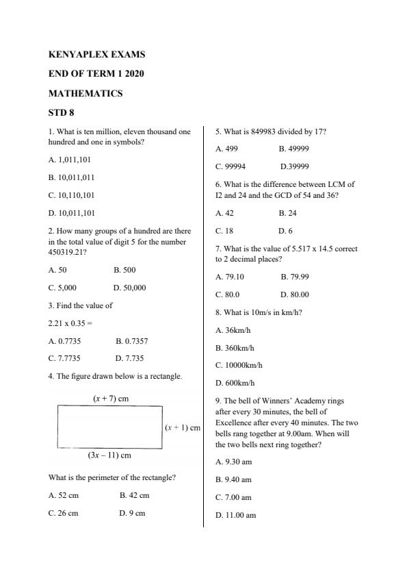 Preview page Class-8-Mathematics-End-of-Term-1-Examination-2020_637_0.jpg