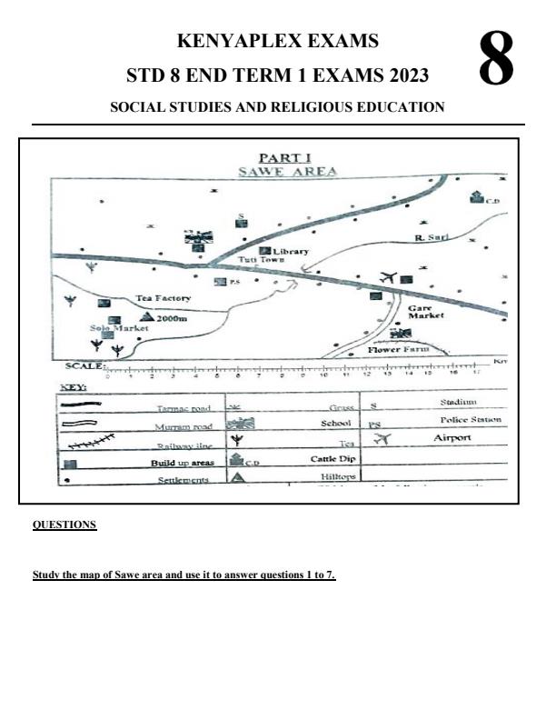 Class 8 Social Studies End Term 1 Examination 2023 1554