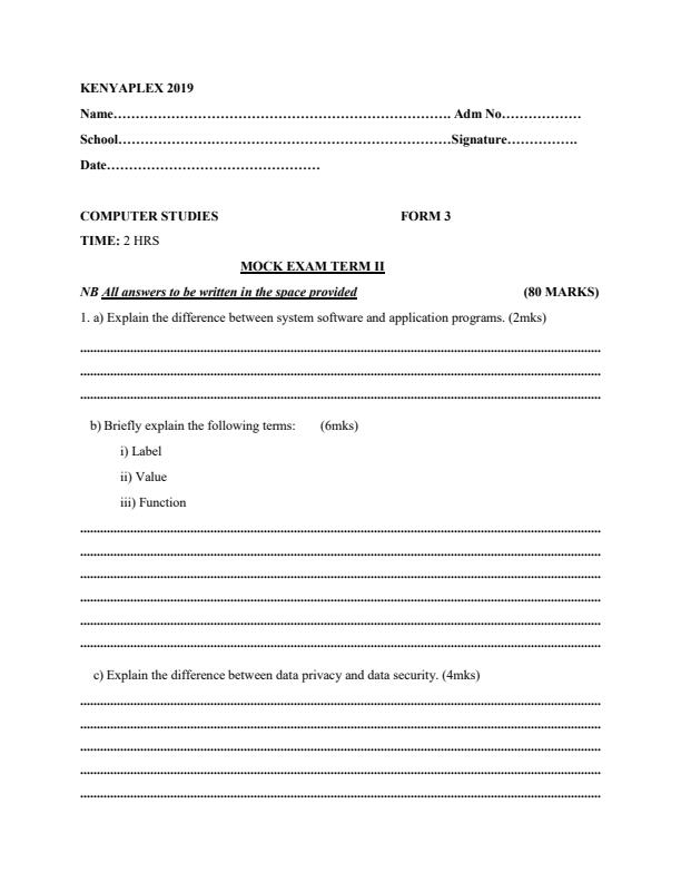 Preview page Computer-Studies-Form-3-Mock-Exams-Term-2-2019_242_0.jpg