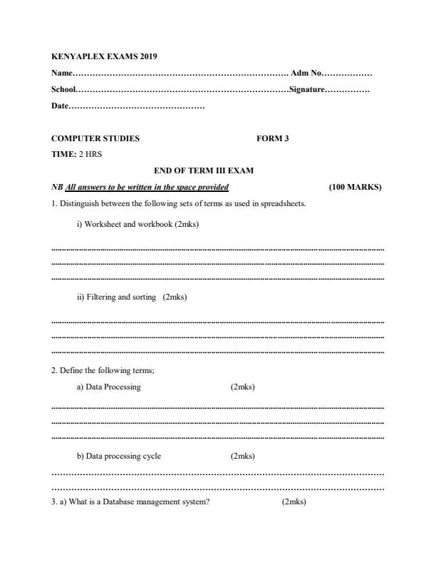 Preview page Computer-Studies-Form-3-Paper-1-End-of-Term-3-Exams-2019_380_0.jpg