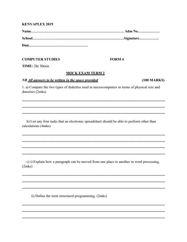 Preview page Computer-Studies-Form-4-Mock-Exams-Term-2-2019_243_0.jpg