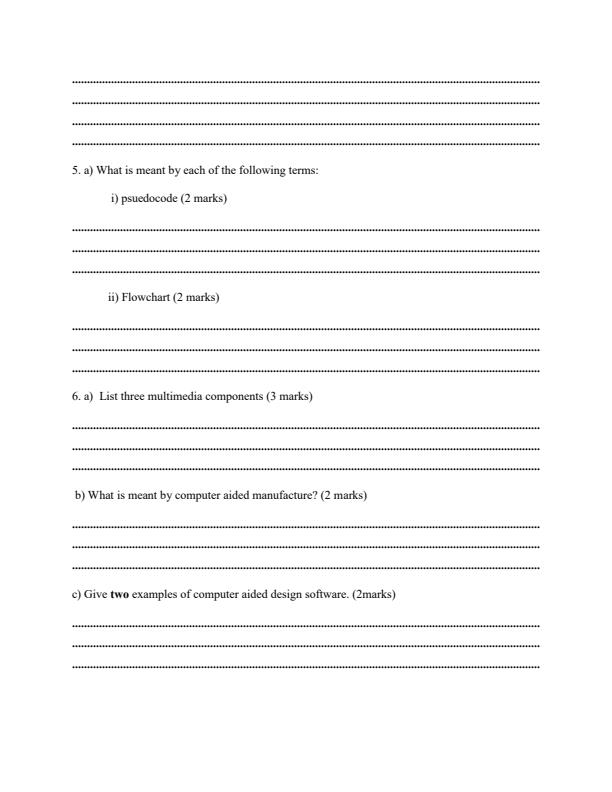 Preview page Computer-Studies-Paper-1-Form-4-End-of-Term-1-Examination-2020_600_1.jpg