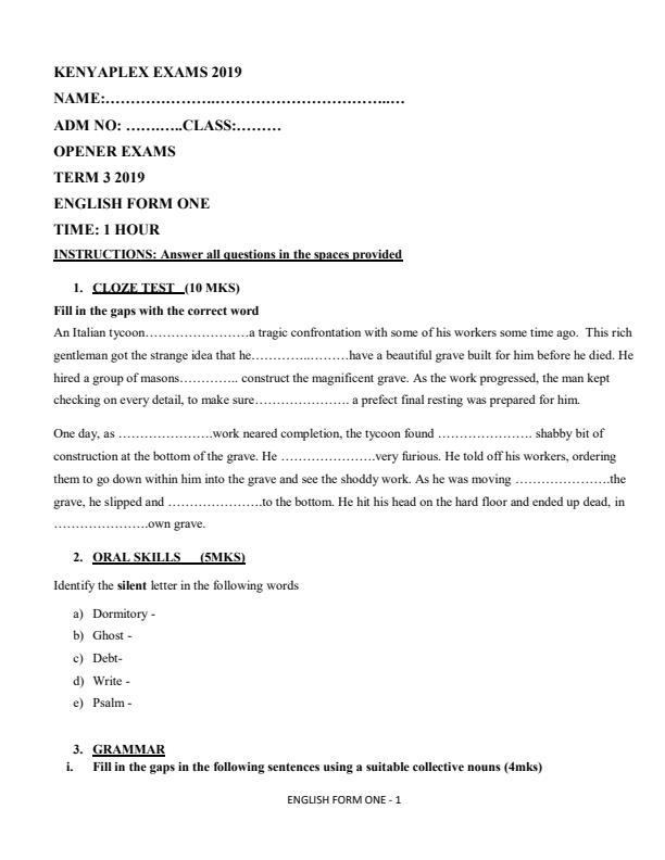 Preview page English-Form-1-Term-3-Opener-Examination_294_0.jpg