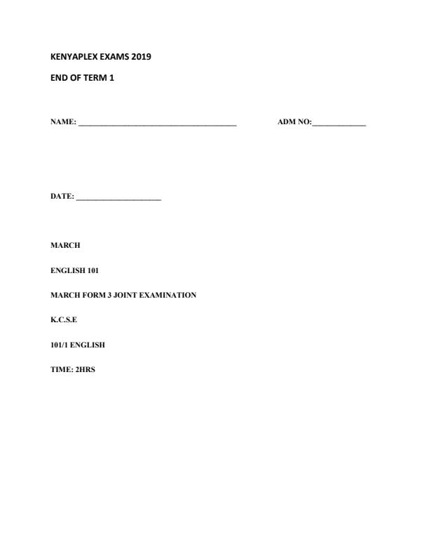 Preview page English-Form-3-End-of-Term-1-Paper-1-Examination-2019_66_0.jpg