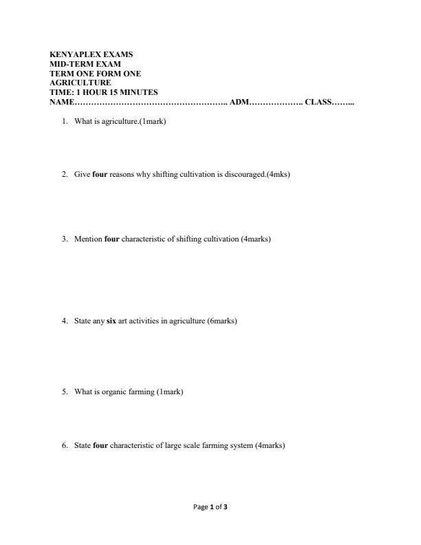 Preview page Form-1-Agriculture-Mid-Term-1-Examination-2024_2039_0.jpg