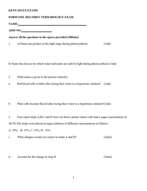 Preview page Form-1-Biology-End-of-Term-1-Examination-2024-Version-2_2314_0.jpg