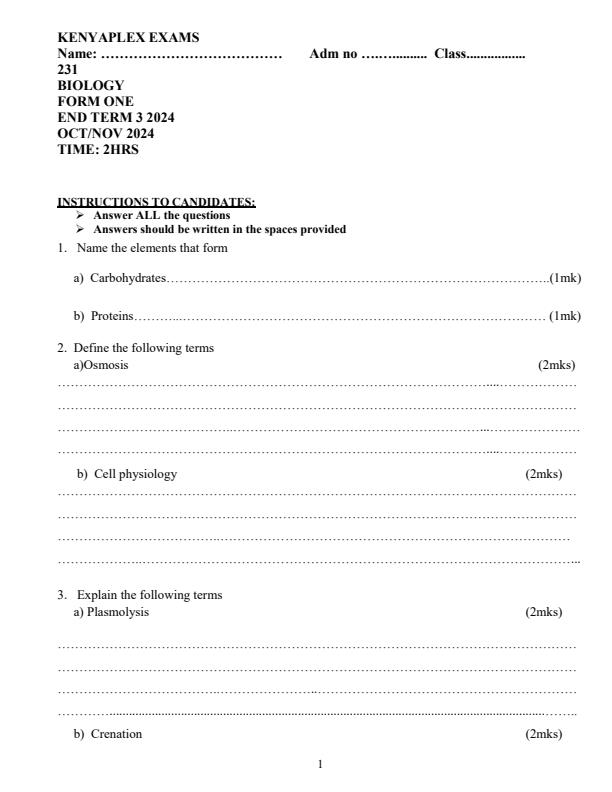 Preview page Form-1-Biology-End-of-Term-3-Examination-2024_3260_0.jpg