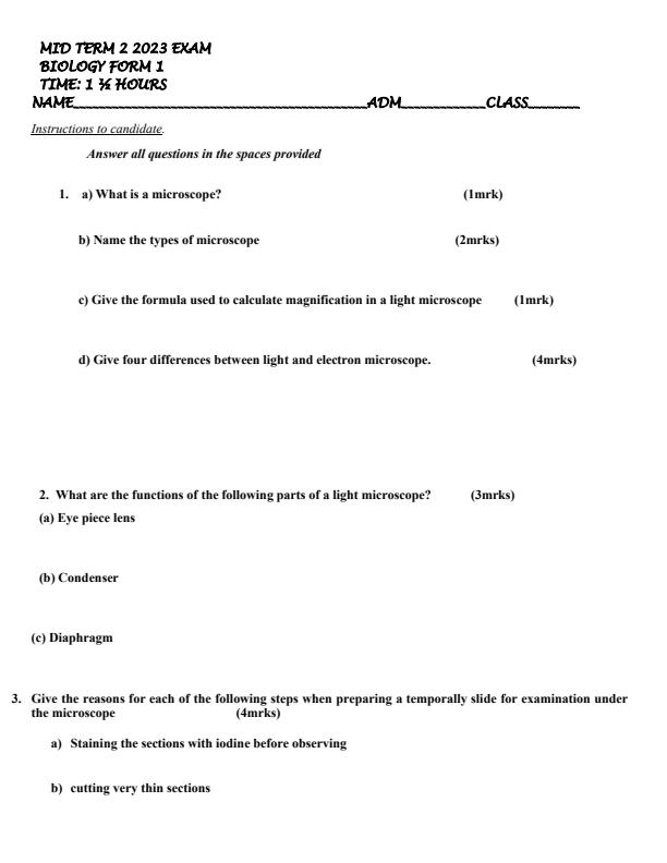 Preview page Form-1-Biology-Mid-Term-2-Exam-2023_1670_0.jpg