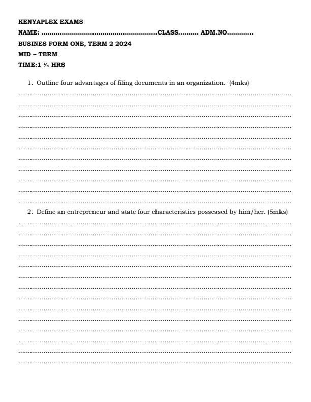 Preview page Form-1-Business-Studies-Mid-Term-2-Examination-2024_2524_0.jpg