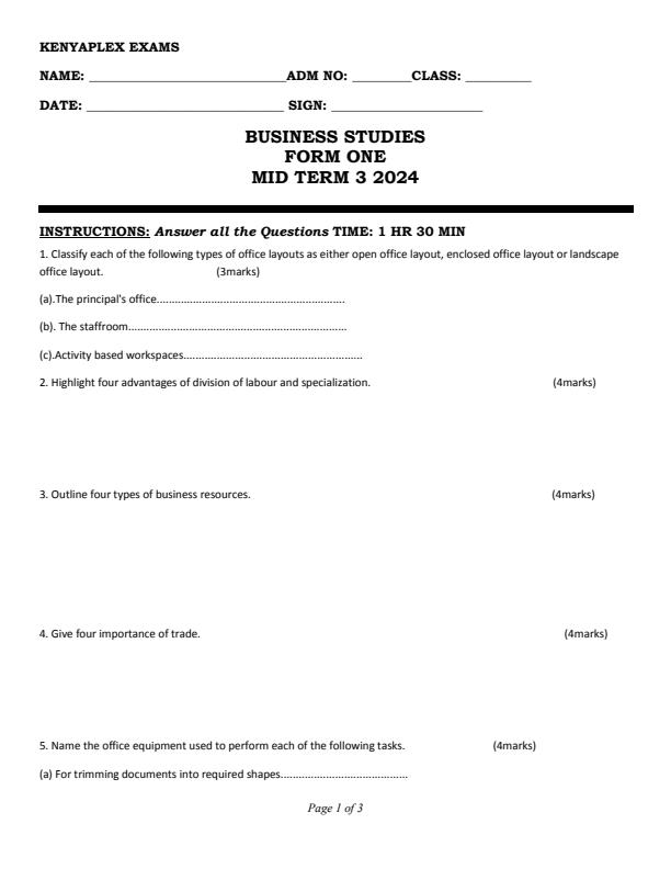 Preview page Form-1-Business-Studies-Mid-Term-3-Examination-2024_3209_0.jpg