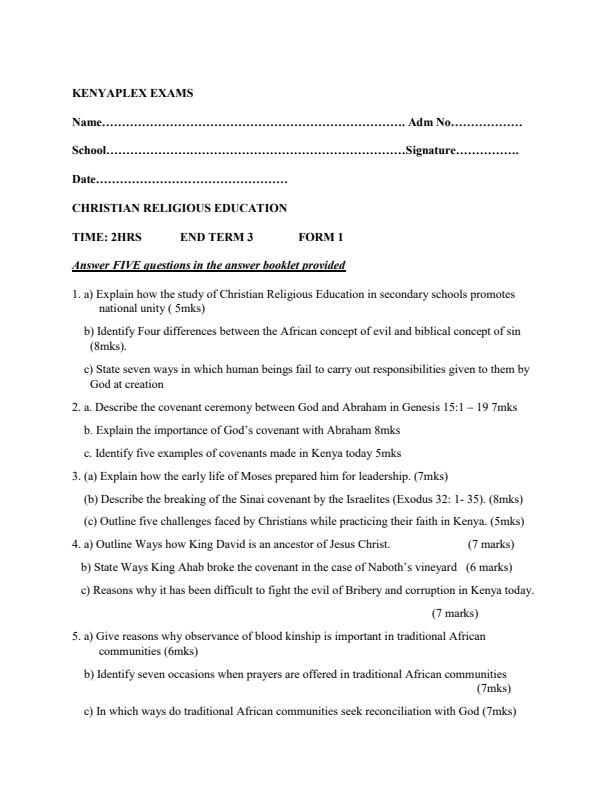 Preview page Form-1-CRE-End-of-Term-3-Examination-2022_1048_0.jpg