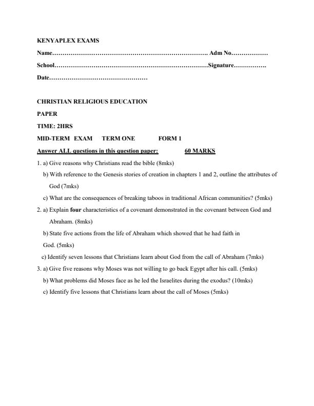 Preview page Form-1-CRE-Mid-Term-1-Examination-2020_565_0.jpg