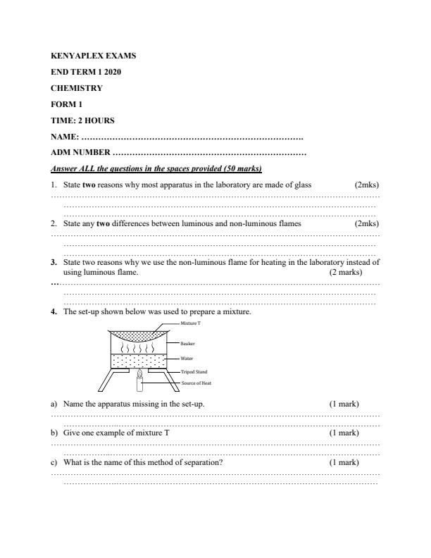 Preview page Form-1-Chemistry-End-of-Term-1-Examination-2020_690_0.jpg