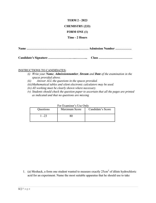 Preview page Form-1-Chemistry-End-of-Term-2-Examination-2023_1791_0.jpg
