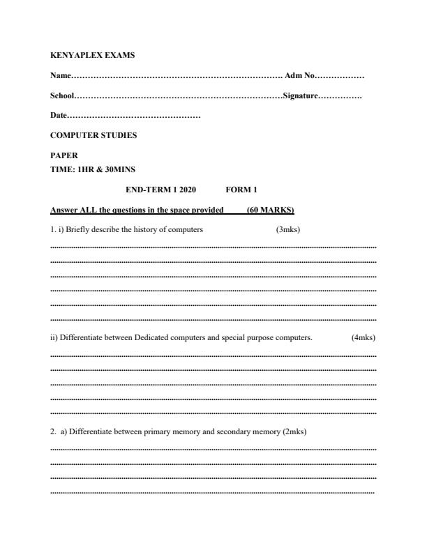 Preview page Form-1-Computer-Studies-End-of-Term-1-Examination-2020_643_0.jpg