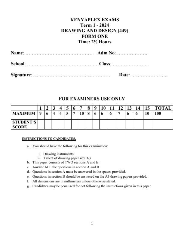 Preview page Form-1-Drawing-and-Design-End-of-Term-1-Examination-2024_2209_0.jpg