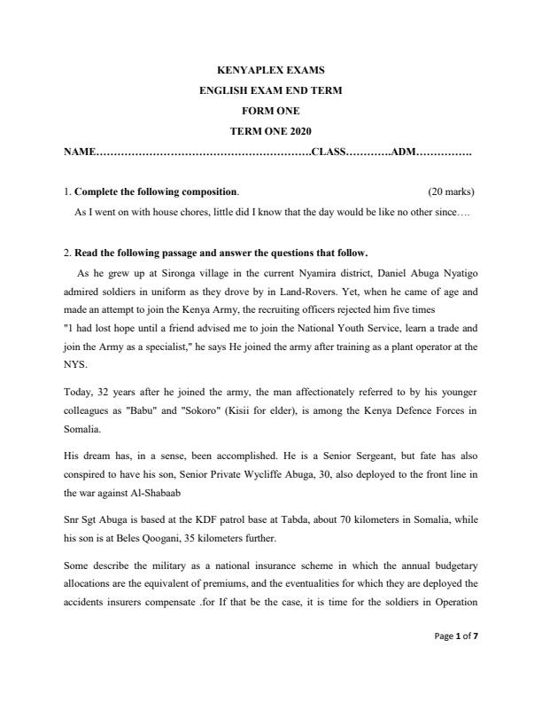 Preview page Form-1-English-End-of-Term-1-Examination-2020_623_0.jpg