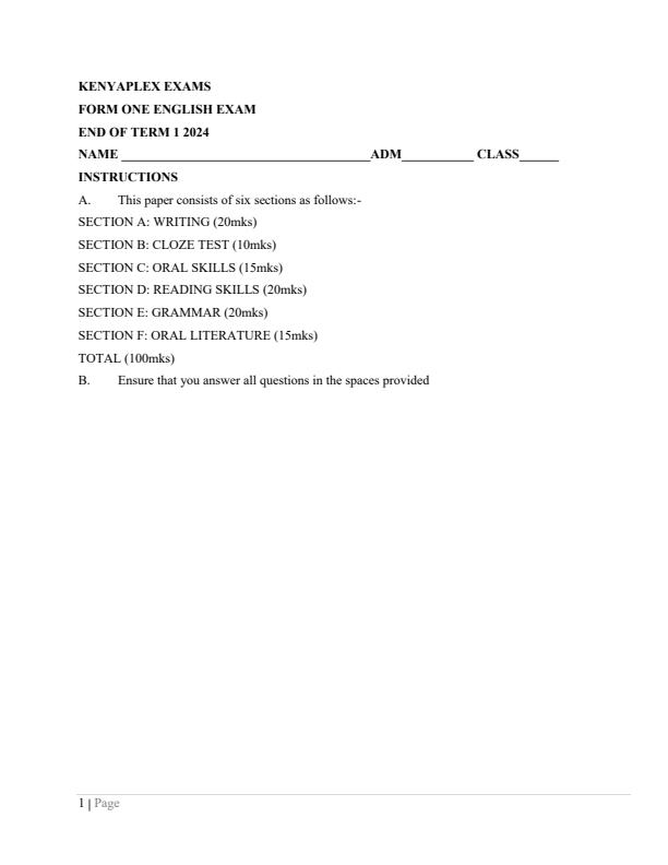 Preview page Form-1-English-End-of-Term-1-Examination-2024-Version-2_2319_0.jpg