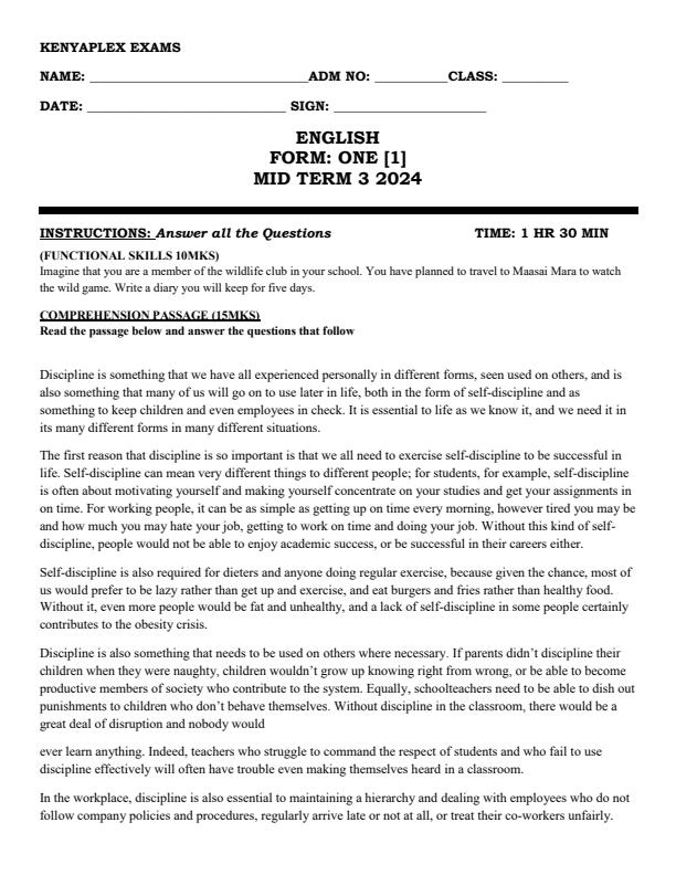 Preview page Form-1-English-Mid-Term-3-Examination-2024_3236_0.jpg