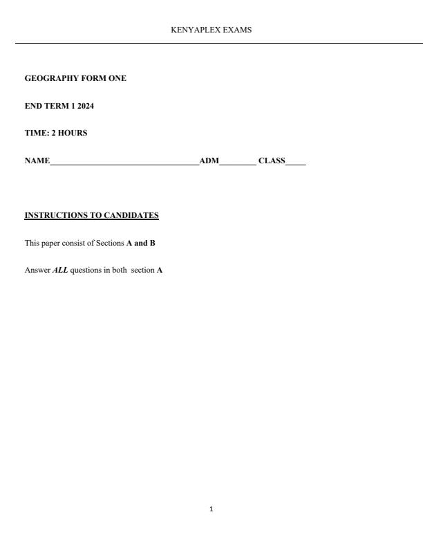 Preview page Form-1-Geography-End-of-Term-1-Examination-2024-Version-2_2320_0.jpg