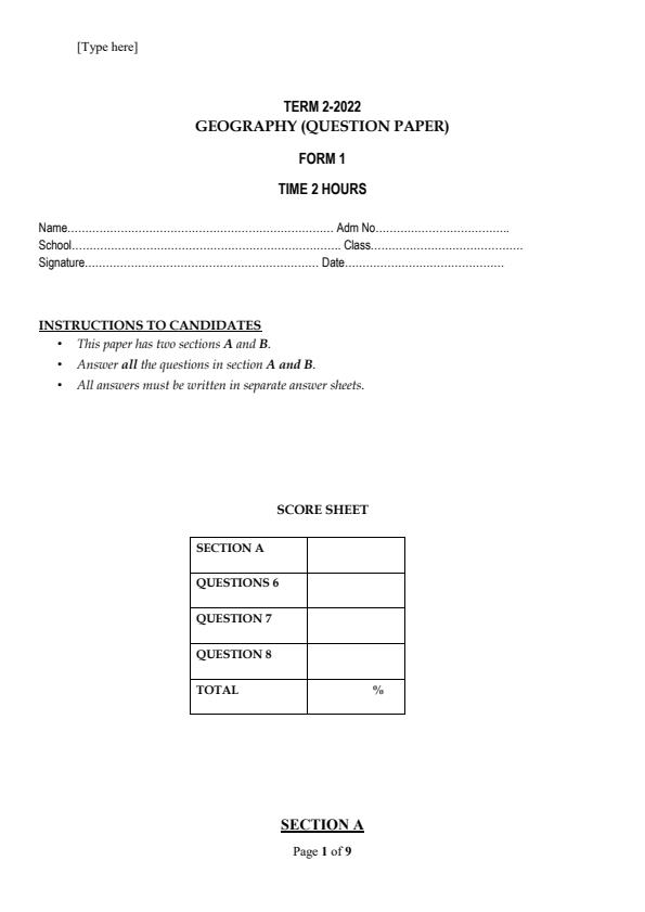 Preview page Form-1-Geography-End-of-Term-2-Examination-2022_1310_0.jpg