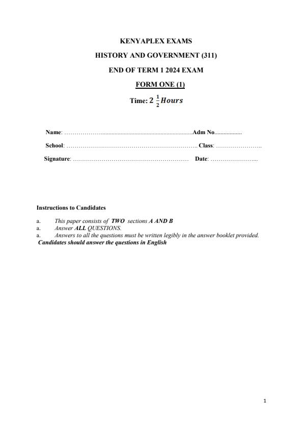 Preview page Form-1-History-and-Government-End-of-Term-1-Examination-2024_2212_0.jpg
