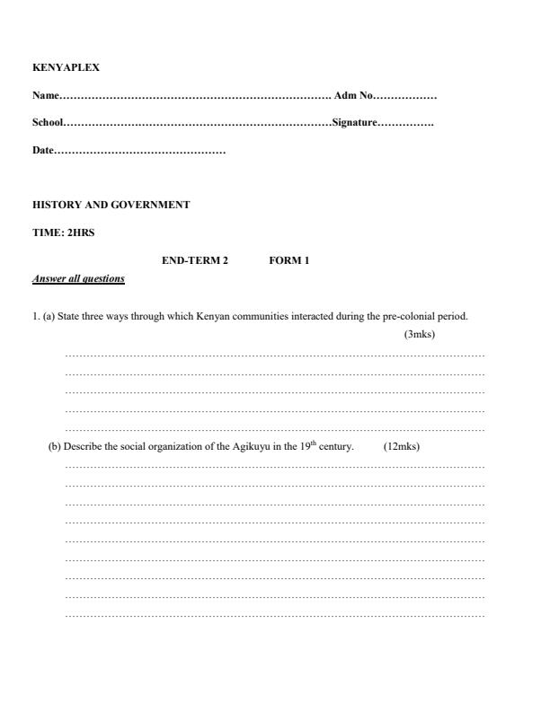 Preview page Form-1-History-and-Government-End-of-Term-2-Examination-2021_878_0.jpg