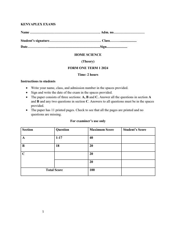 Preview page Form-1-Home-Science-End-of-Term-1-Examination-2024_2213_0.jpg